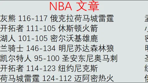 揭秘湖人战雷霆：连续四胜冲击NBA巅峰对决！